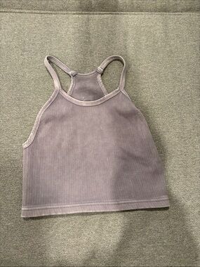FP Movement Happiness Runs Crop Tank Top M/L - Lavender/Grey